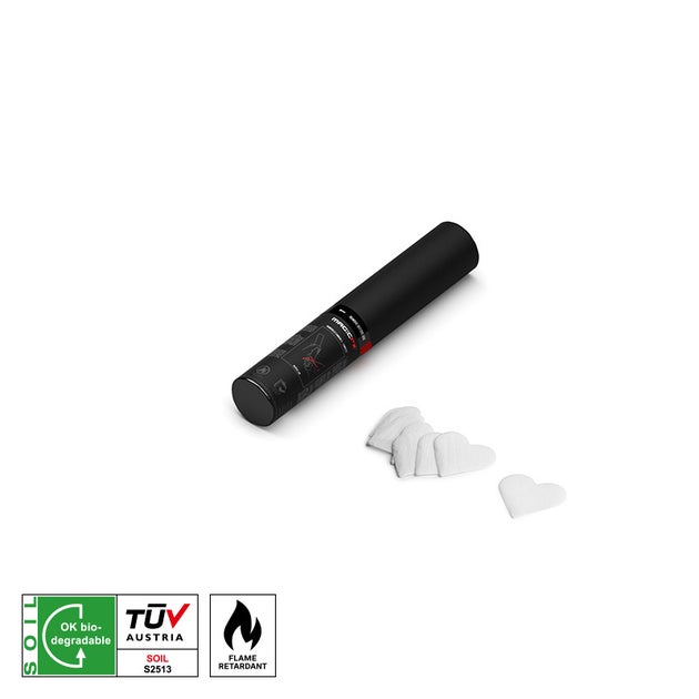 MAGICFX® Handheld Confetti Cannon 28cm White Hearts - MagicFX | Bellalite MAGICFX® Handheld Confetti Cannon 28cm White Hearts - MagicFX | Bellalite
