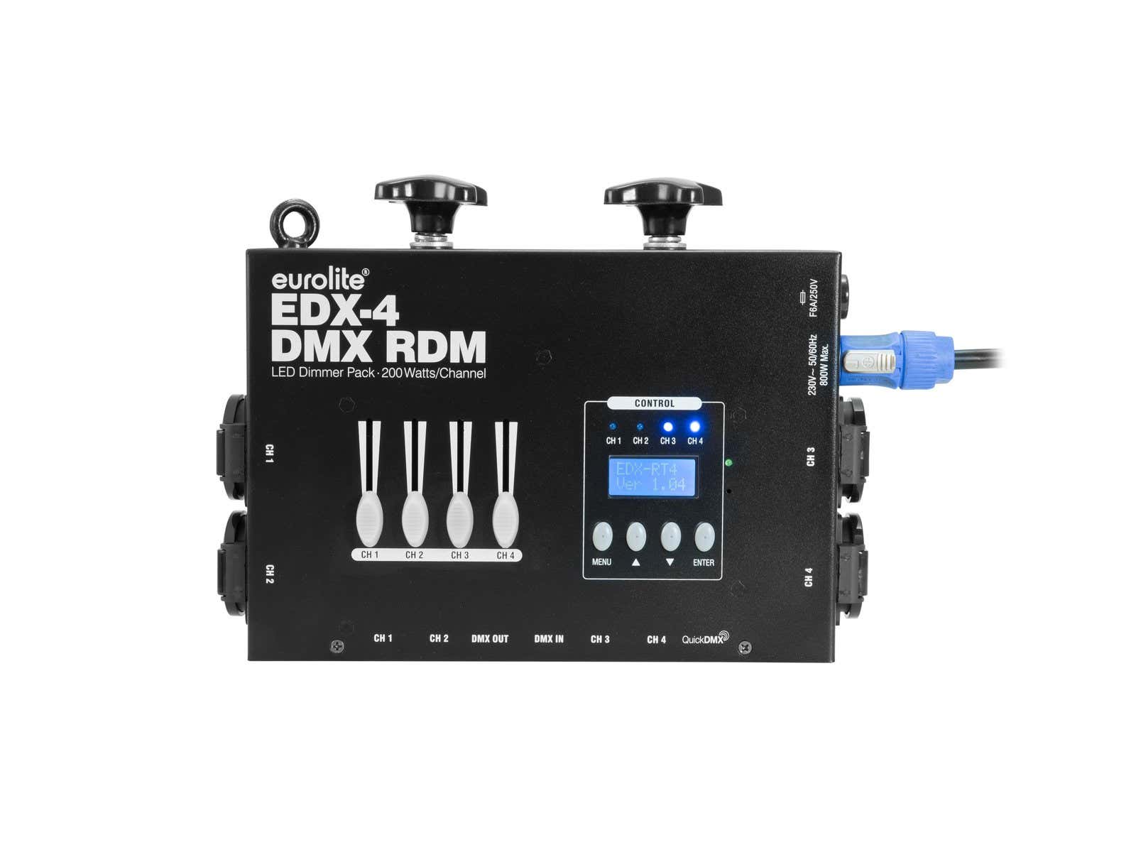 EDX-4 DMX RDM LED Dimmer Pack 4x 200W - Eurolite | Bellalite EDX-4 DMX RDM LED Dimmer Pack 4x 200W - Eurolite | Bellalite