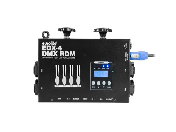 EDX-4 DMX RDM LED Dimmer Pack - Eurolite | Bellalite EDX-4 DMX RDM LED Dimmer Pack - Eurolite | Bellalite