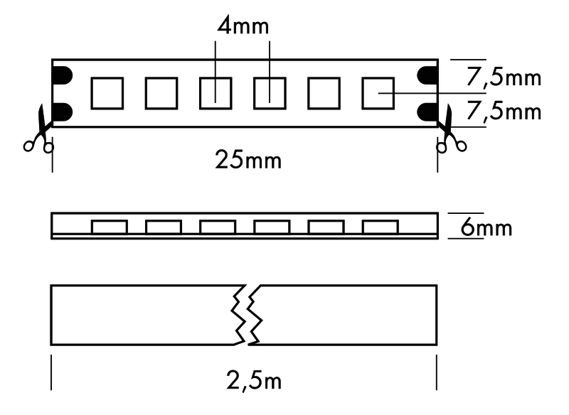 Flex Strip IP68 1200 HE Mono 2,5m - PROLED | Bellalite