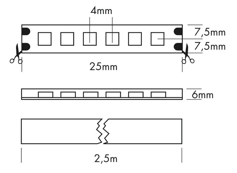 Flex Strip IP68 1200 HE Mono 2,5m - PROLED | Bellalite Flex Strip IP68 1200 HE Mono 2,5m - PROLED | Bellalite