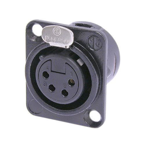 Neutrik DL 4-pin XLR  Hona, Svart, Guldpläterad - Neutrik | Bellalite