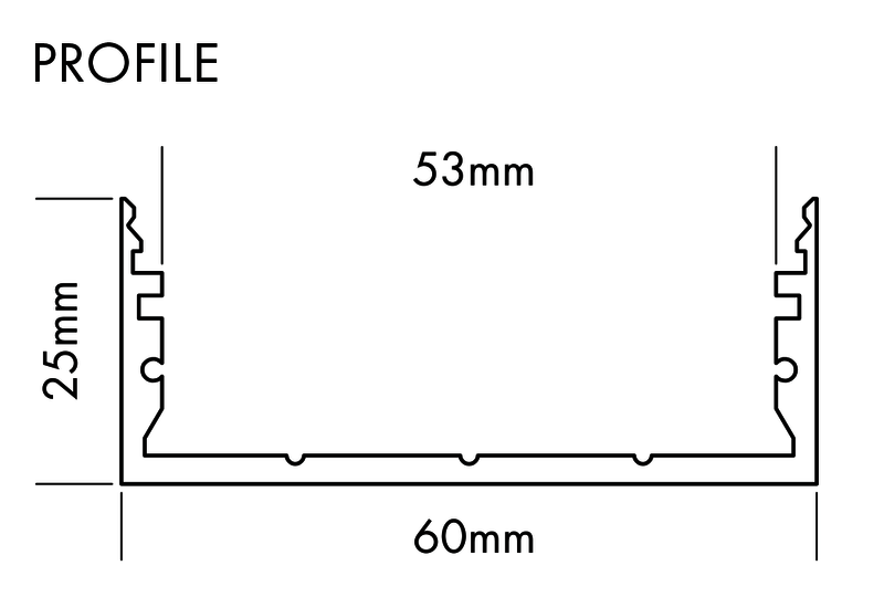 Aluminiumprofil L-Line Low, 5m Alu - PROLED | Bellalite