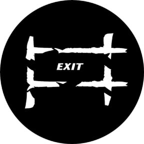 Exit 2 Metallgobo, Size: (ange storlek) - Rosco | Bellalite