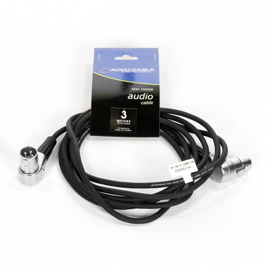 Mikrofonkabel Accu-Cable XLR 90° 3-Pin Hona/Hane - ADJ Retail | Bellalite Mikrofonkabel Accu-Cable XLR 90° 3-Pin Hona/Hane - ADJ Retail | Bellalite