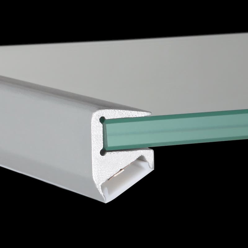 Aluminiumprofil S-Line Glass 8mm, per meter Alu - PROLED | Bellalite Aluminiumprofil S-Line Glass 8mm, per meter Alu - PROLED | Bellalite