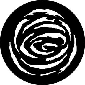 Whirlpool Metallgobo, (50mm/38mm) - Rosco | Bellalite Whirlpool Metallgobo, (50mm/38mm) - Rosco | Bellalite
