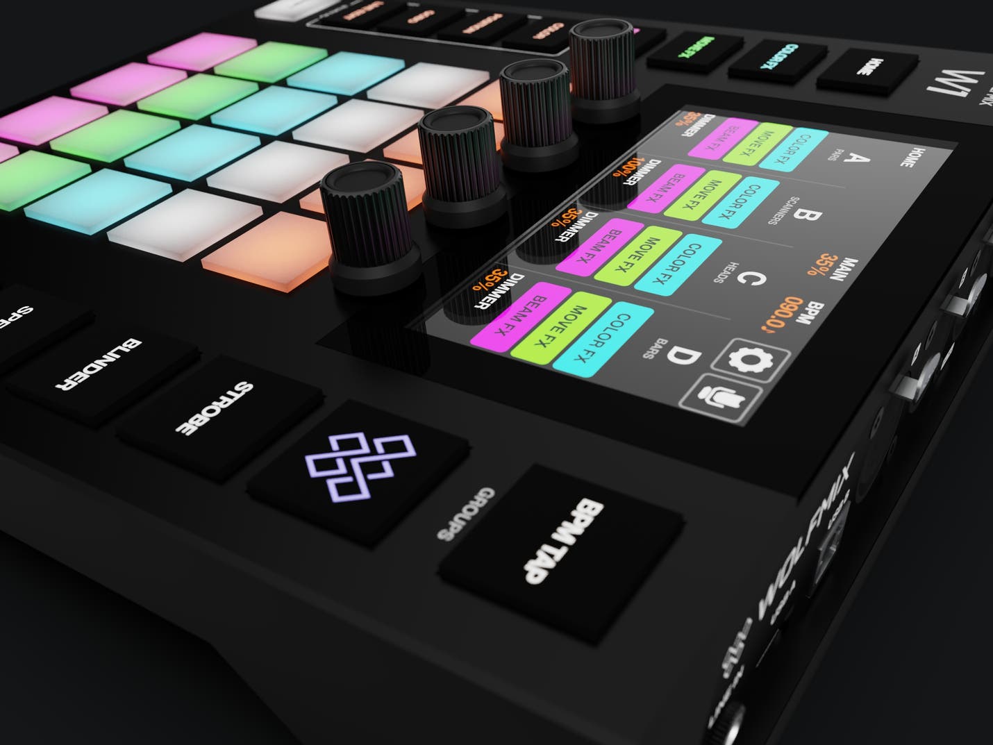 WOLFMIX W1-MK2 Standalone DMX Performance Controller - Wolfmix | Bellalite WOLFMIX W1-MK2 Standalone DMX Performance Controller - Wolfmix | Bellalite