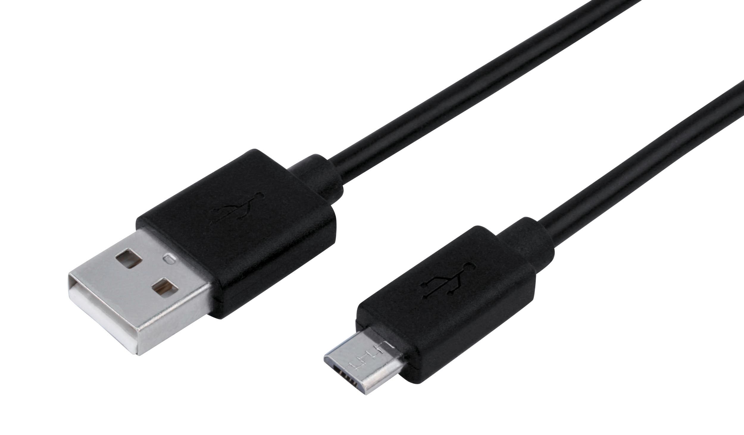 USB-Kabel Micro-USB Svart - Ansmann | Bellalite USB-Kabel Micro-USB Svart - Ansmann | Bellalite