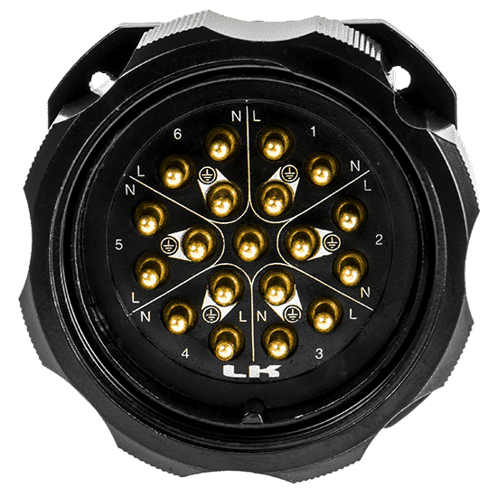 LKS 19-Pin Socapex Style Chassihane - LK Connectors | Bellalite