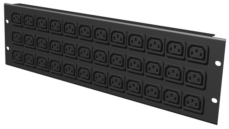 Patchpanel 19" 36 IEC uttag - Okero | Bellalite