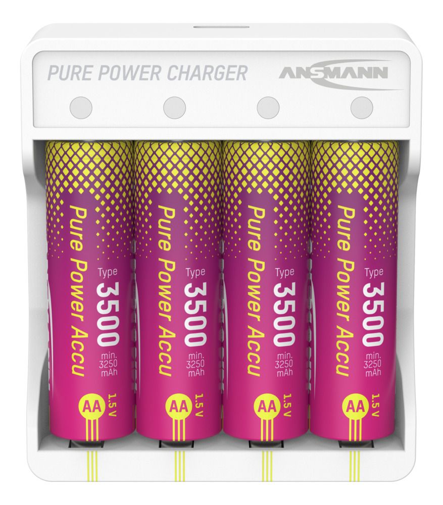 Ansmann Pure Power Set 4× AA 3500mAh + Charging Module  - Ansmann | Bellalite