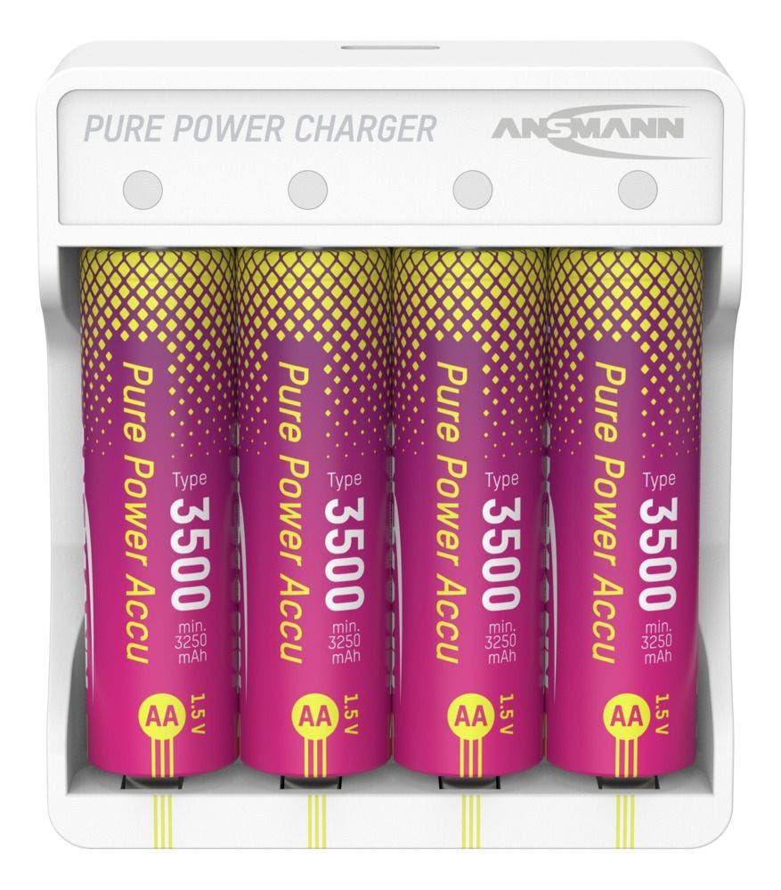Ansmann Pure Power Set 4× AA 3500mAh + Charging Module - Ansmann | Bellalite Ansmann Pure Power Set 4× AA 3500mAh + Charging Module - Ansmann | Bellalite
