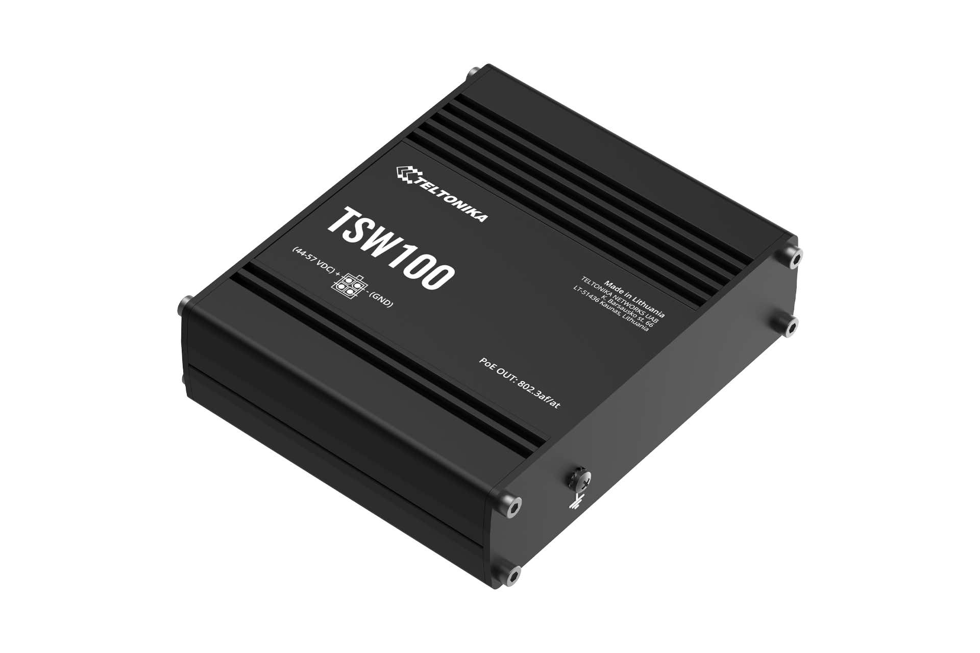 Teltonika TSW100 4-Port PoE+ Switch - Teltonika | Bellalite Teltonika TSW100 4-Port PoE+ Switch - Teltonika | Bellalite