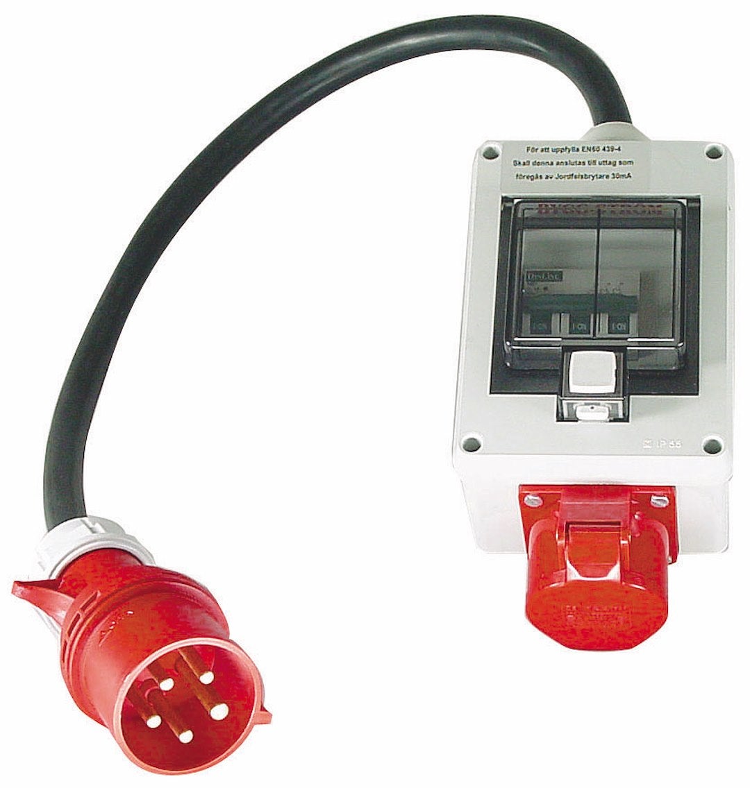 Övergångsadapter CEE 32A -> CEE 16A Avsäkrad - Malmbergs | Bellalite