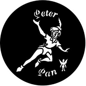 Peter Pan Metallgobo, D-Size (53,3mm) - Rosco | Bellalite Peter Pan Metallgobo, D-Size (53,3mm) - Rosco | Bellalite