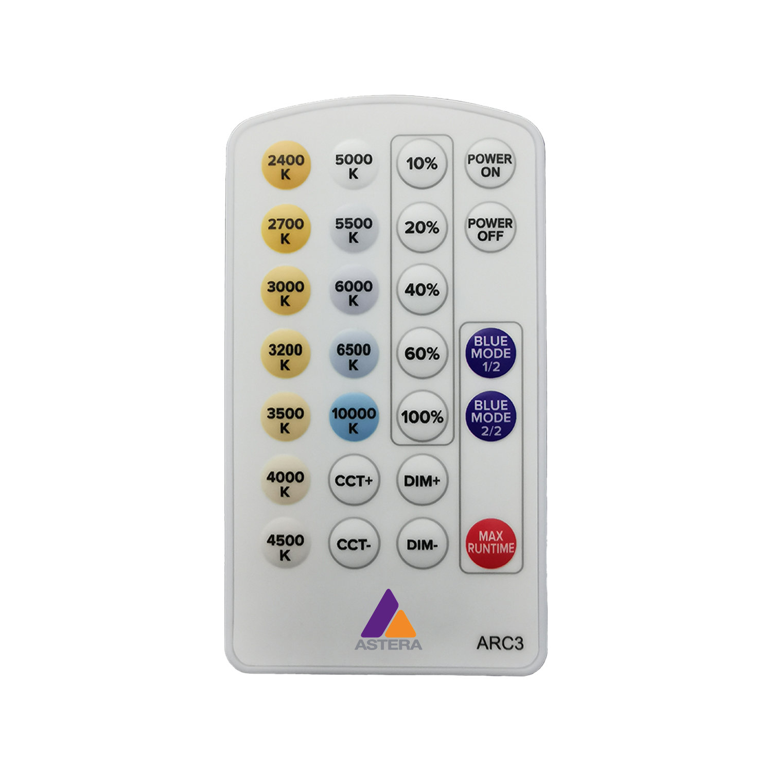 Astera Infrared White Remote Control - Astera | Bellalite