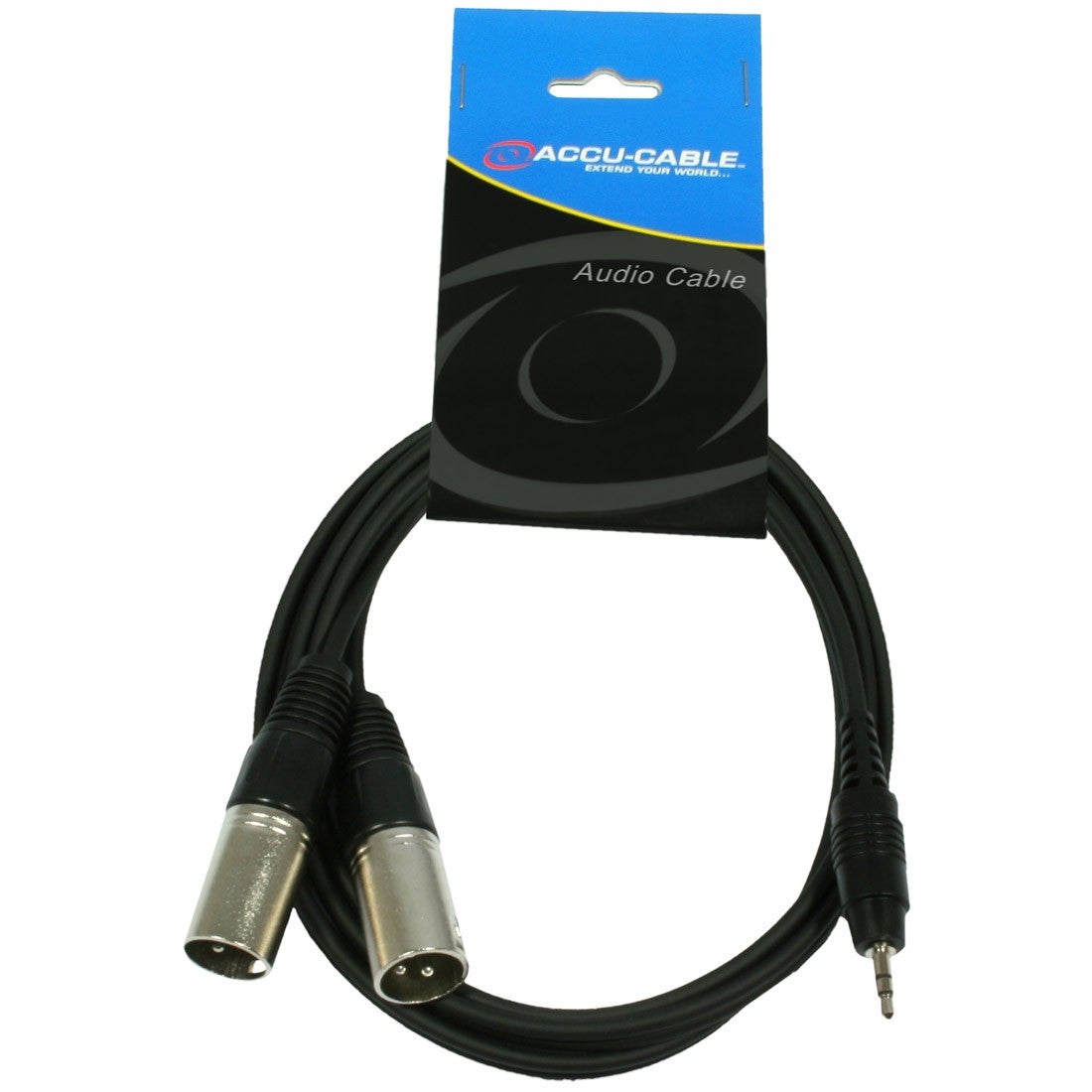 Adapterkabel 1x 3,5mm Stereo - 2x XLR 3-Pin Hane 1,5m - ADJ | Bellalite