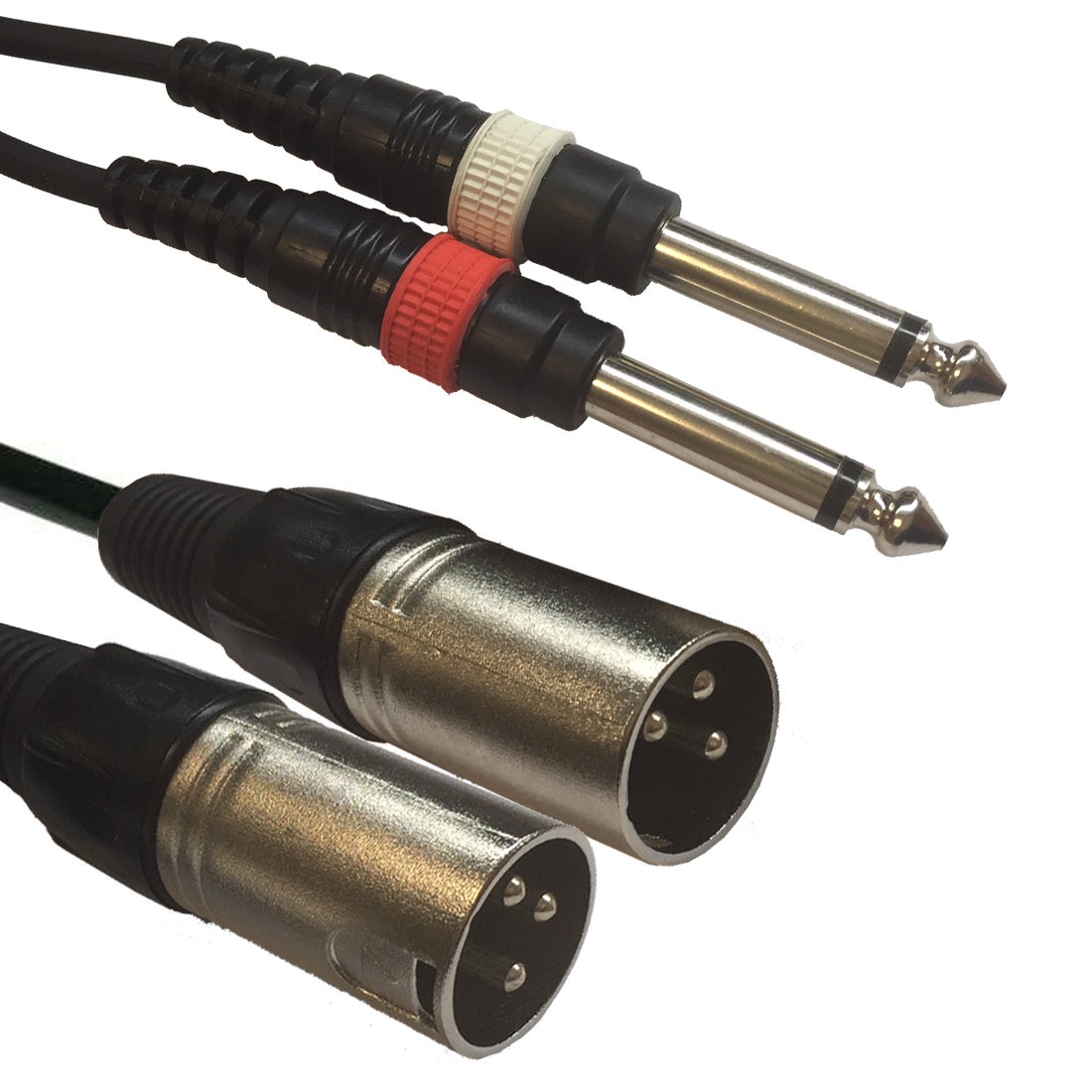 Adapterkabel 2x XLR 3-Pin Hane - 2x 6,3mm Mono - ADJ Retail | Bellalite