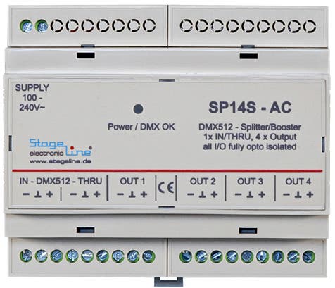 DMX Splitter/Booster SP14S-AC - Stageline | Bellalite DMX Splitter/Booster SP14S-AC - Stageline | Bellalite