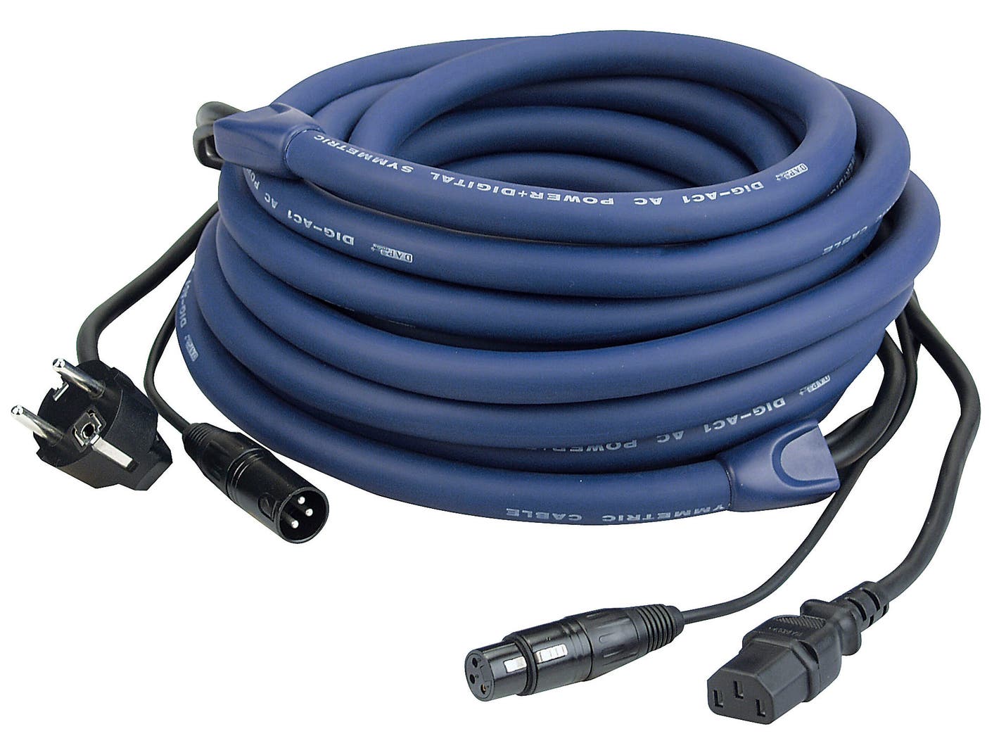 Hybridkabel, Schuko - IEC / XLR 3-pin 20m - DAP | Bellalite Hybridkabel, Schuko - IEC / XLR 3-pin 20m - DAP | Bellalite