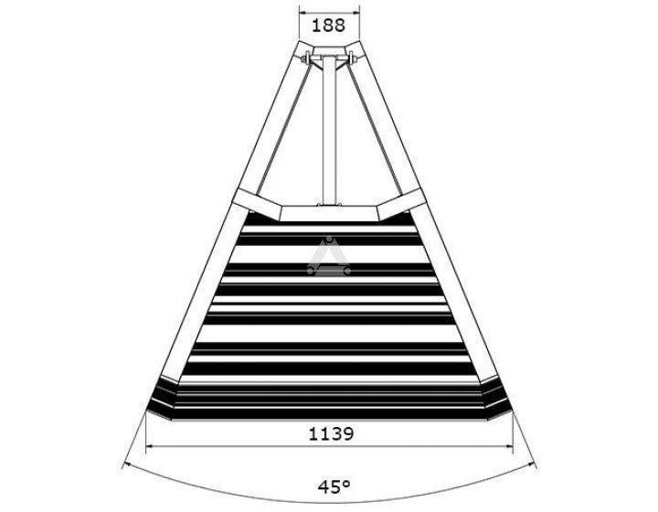 StageDex Crowd Barrier Corner 45° Outside - Prolyte | Bellalite