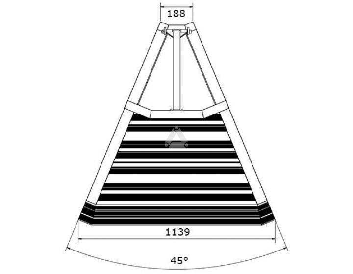 StageDex Crowd Barrier Corner 45° Outside - Prolyte | Bellalite StageDex Crowd Barrier Corner 45° Outside - Prolyte | Bellalite