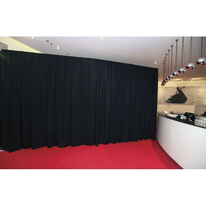 Pipe & Drape - MGS Curtain 300cm x 250cm Svart - Wentex | Bellalite
