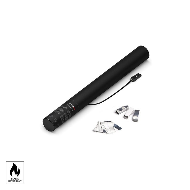 MAGICFX® Electric Confetti Cannon 50cm Metallic White+Silver - MagicFX | Bellalite