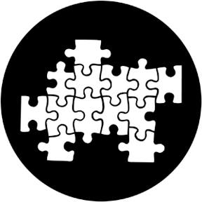 Jigsaw Metallgobo, Size: (ange storlek) - Rosco | Bellalite Jigsaw Metallgobo, Size: (ange storlek) - Rosco | Bellalite
