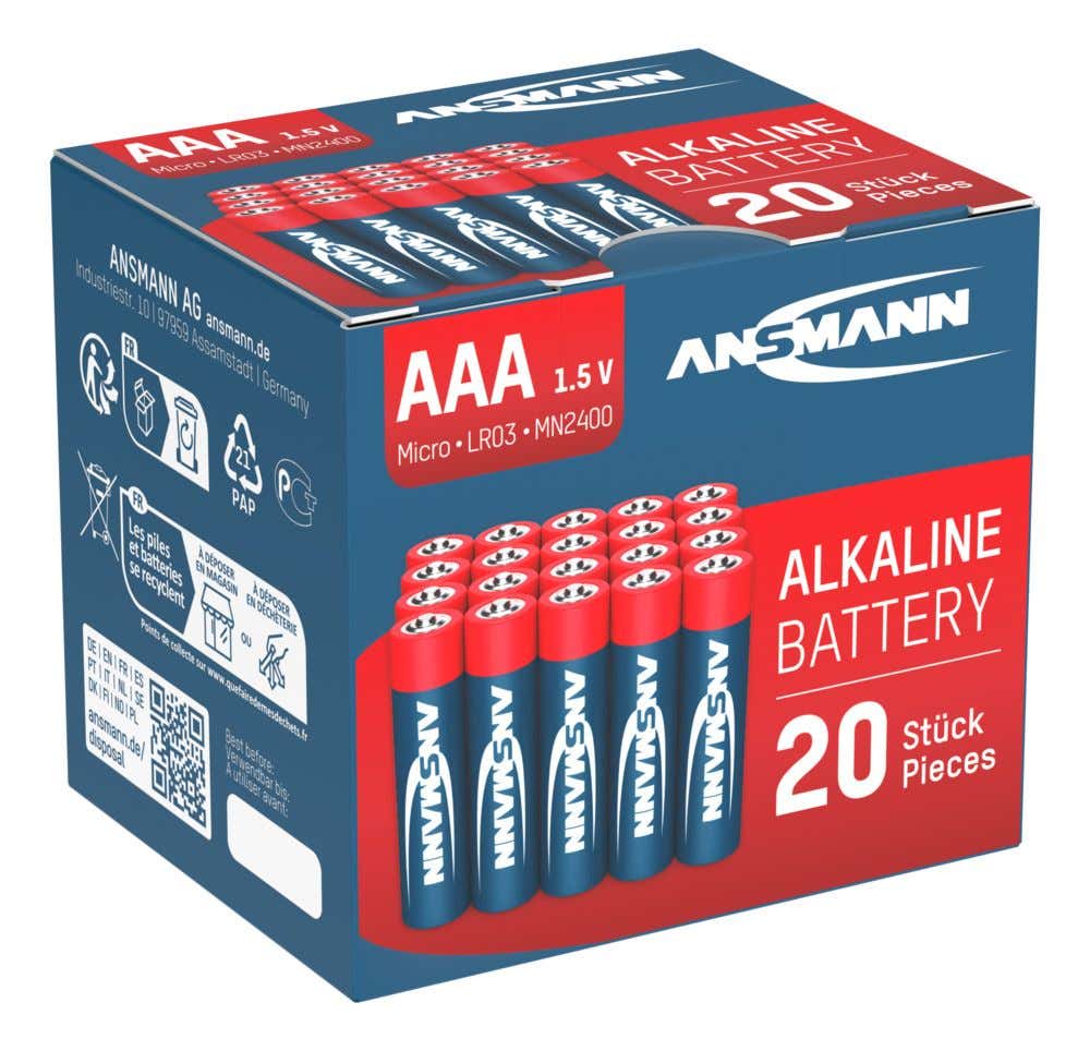 Alkaline Battery AAA 20-pack - Ansmann | Bellalite Alkaline Battery AAA 20-pack - Ansmann | Bellalite