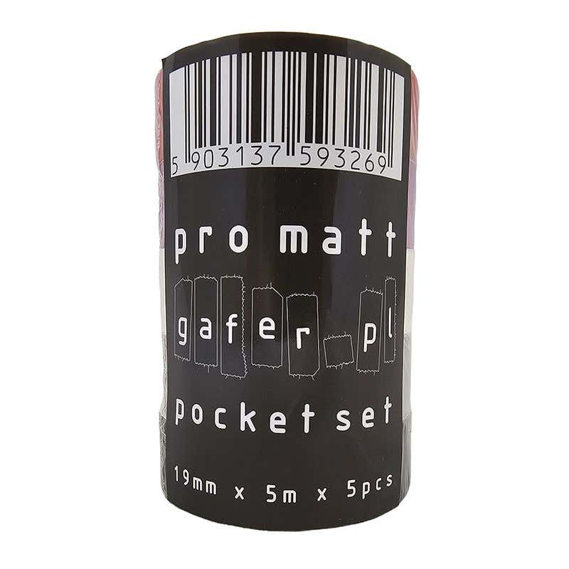 Pocket Pro Matt Tape Set 19mm x 5m svart, grå, vit, lila & röd - Gafer.pl | Bellalite Pocket Pro Matt Tape Set 19mm x 5m svart, grå, vit, lila & röd - Gafer.pl | Bellalite