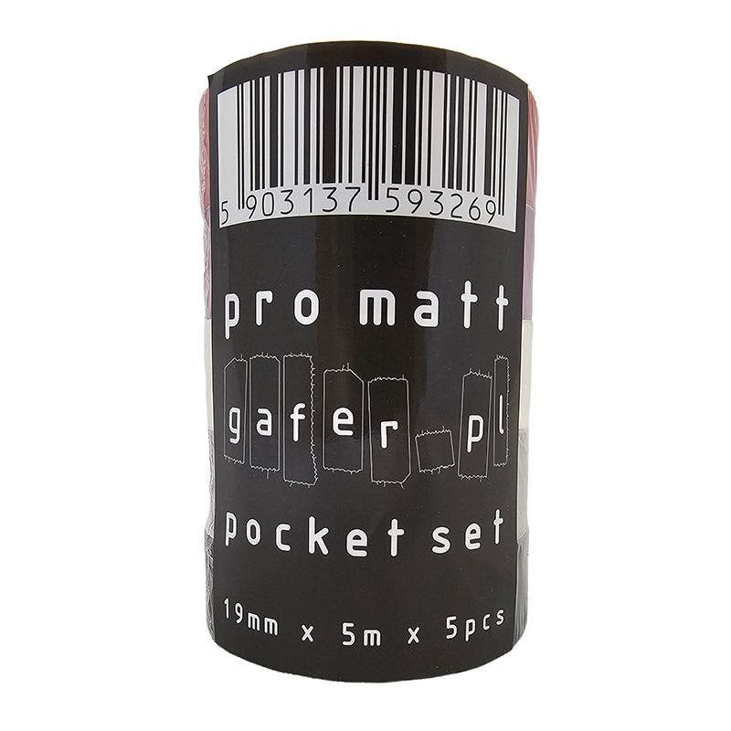 Pocket Pro Matt Tape Set 19mm x 5m svart, grå, vit, lila & röd - Gafer.pl | Bellalite Pocket Pro Matt Tape Set 19mm x 5m svart, grå, vit, lila & röd - Gafer.pl | Bellalite