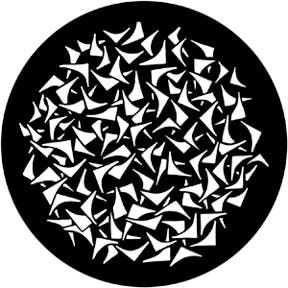 Baby Boomerangs Metallgobo, E-Size (37,5mm) - Rosco | Bellalite Baby Boomerangs Metallgobo, E-Size (37,5mm) - Rosco | Bellalite