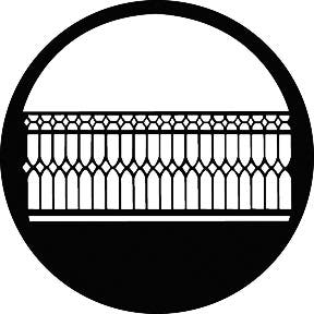 Wrought Iron Fence Metallgobo, (50mm/38mm) - Rosco | Bellalite Wrought Iron Fence Metallgobo, (50mm/38mm) - Rosco | Bellalite