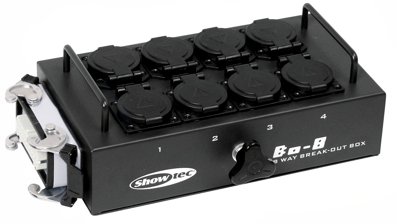 Uttagsbox BO8S1 Breakoutbox  - Showgear | Bellalite