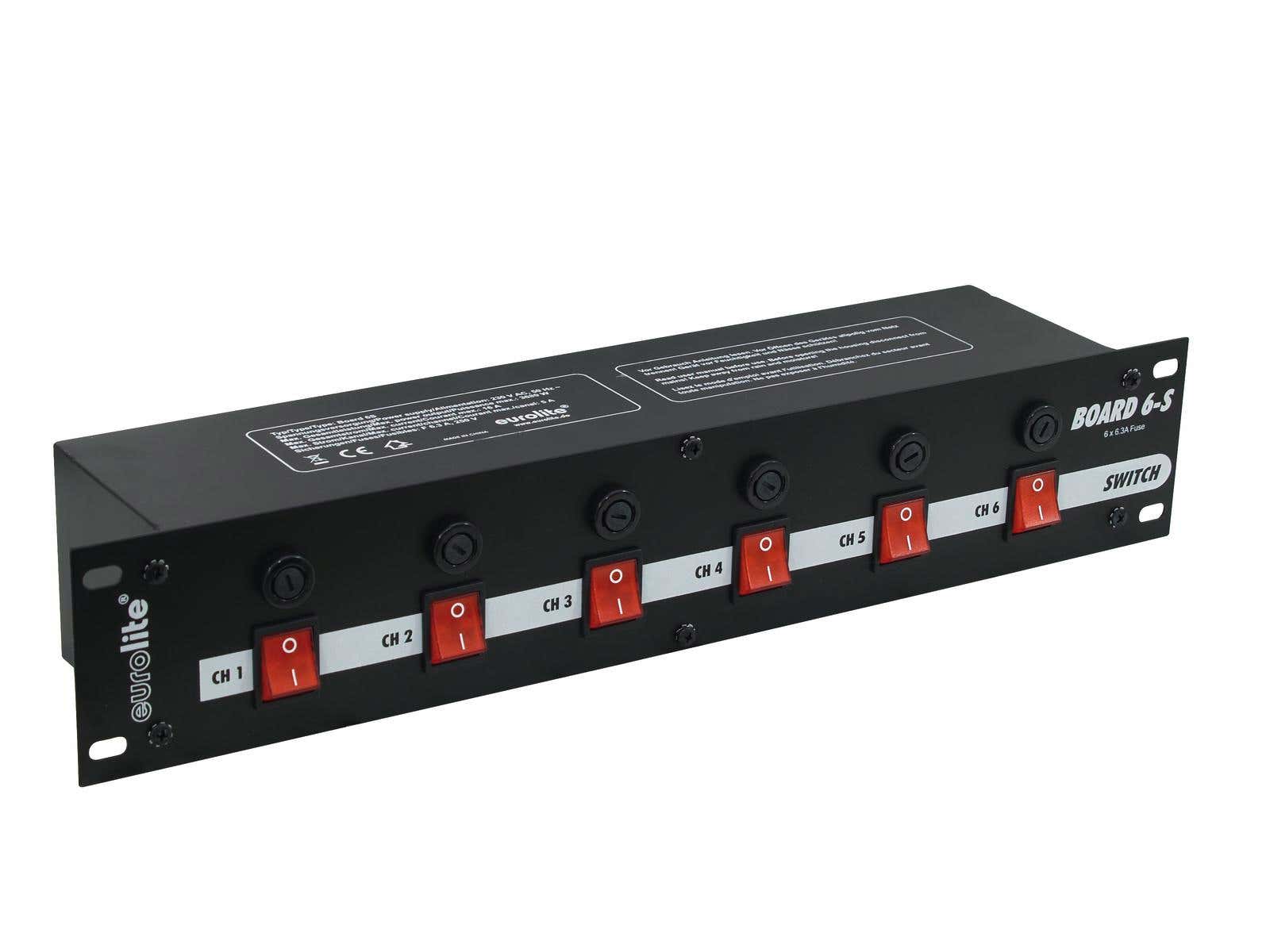 Switchpanel 19" Board 6-S 6x Schuko - Eurolite | Bellalite Switchpanel 19" Board 6-S 6x Schuko - Eurolite | Bellalite