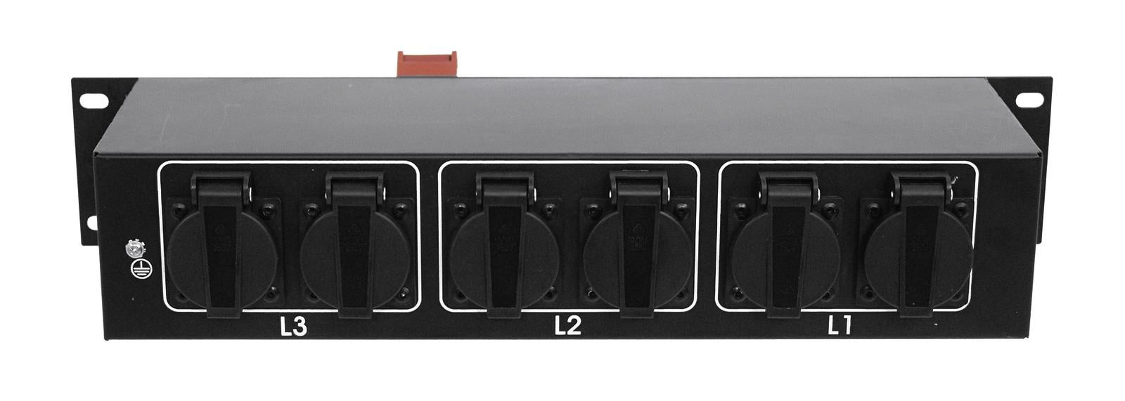 Elcentral, SB-1000 Power Distributor  16A 5P IN / 9x Schuko +16A 5P UT - Eurolite | Bellalite