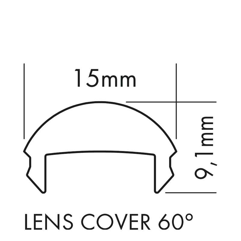 Plastic Cover S-Line Lens 60°, 2m Klar - PROLED | Bellalite Plastic Cover S-Line Lens 60°, 2m Klar - PROLED | Bellalite