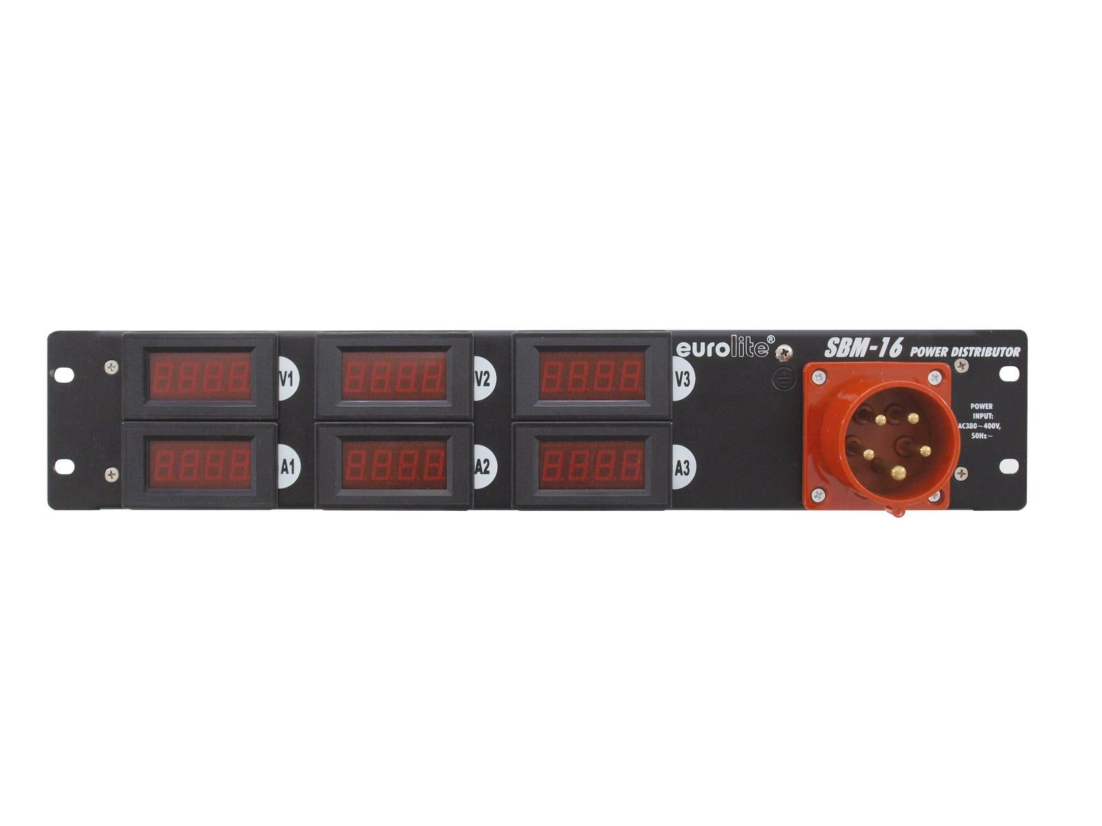 Elcentral, SBM-16 Power Distributor  16A 5P IN / 6x Schuko + 16A 5P UT - Eurolite | Bellalite