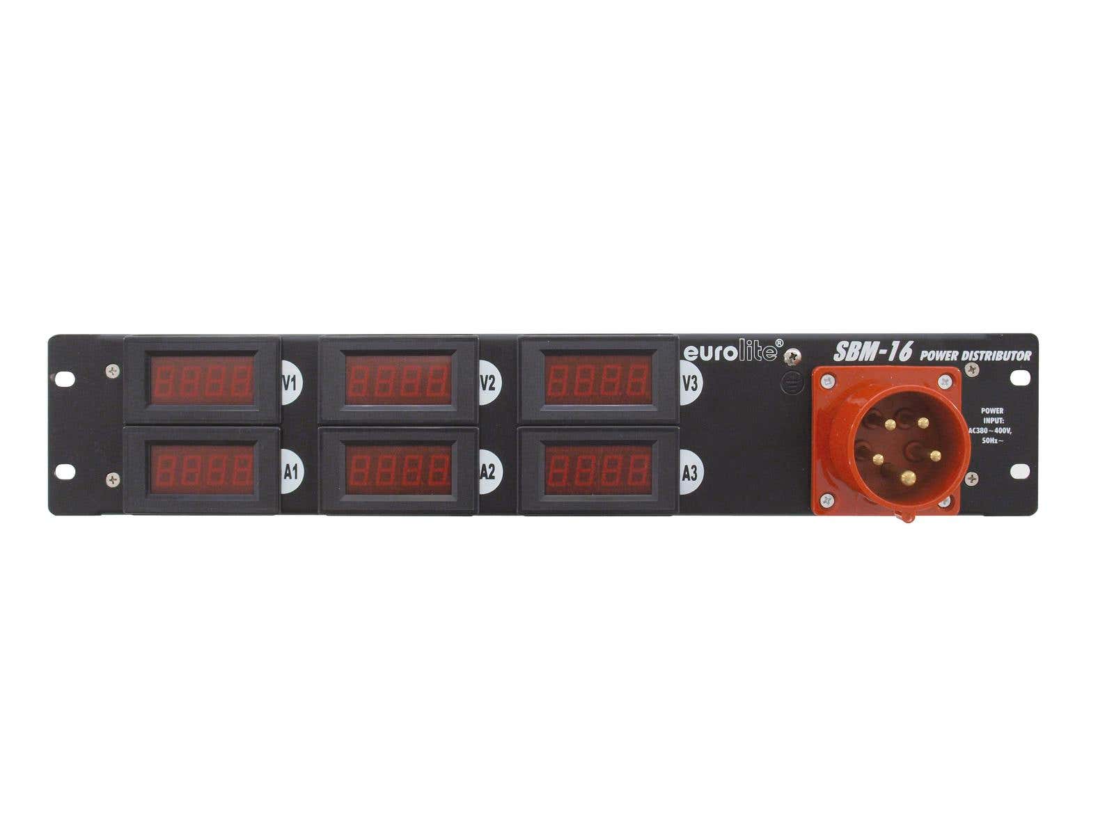 Elcentral, SBM-16 Power Distributor 16A 5P IN / 6x Schuko + 16A 5P UT - Eurolite | Bellalite Elcentral, SBM-16 Power Distributor 16A 5P IN / 6x Schuko + 16A 5P UT - Eurolite | Bellalite