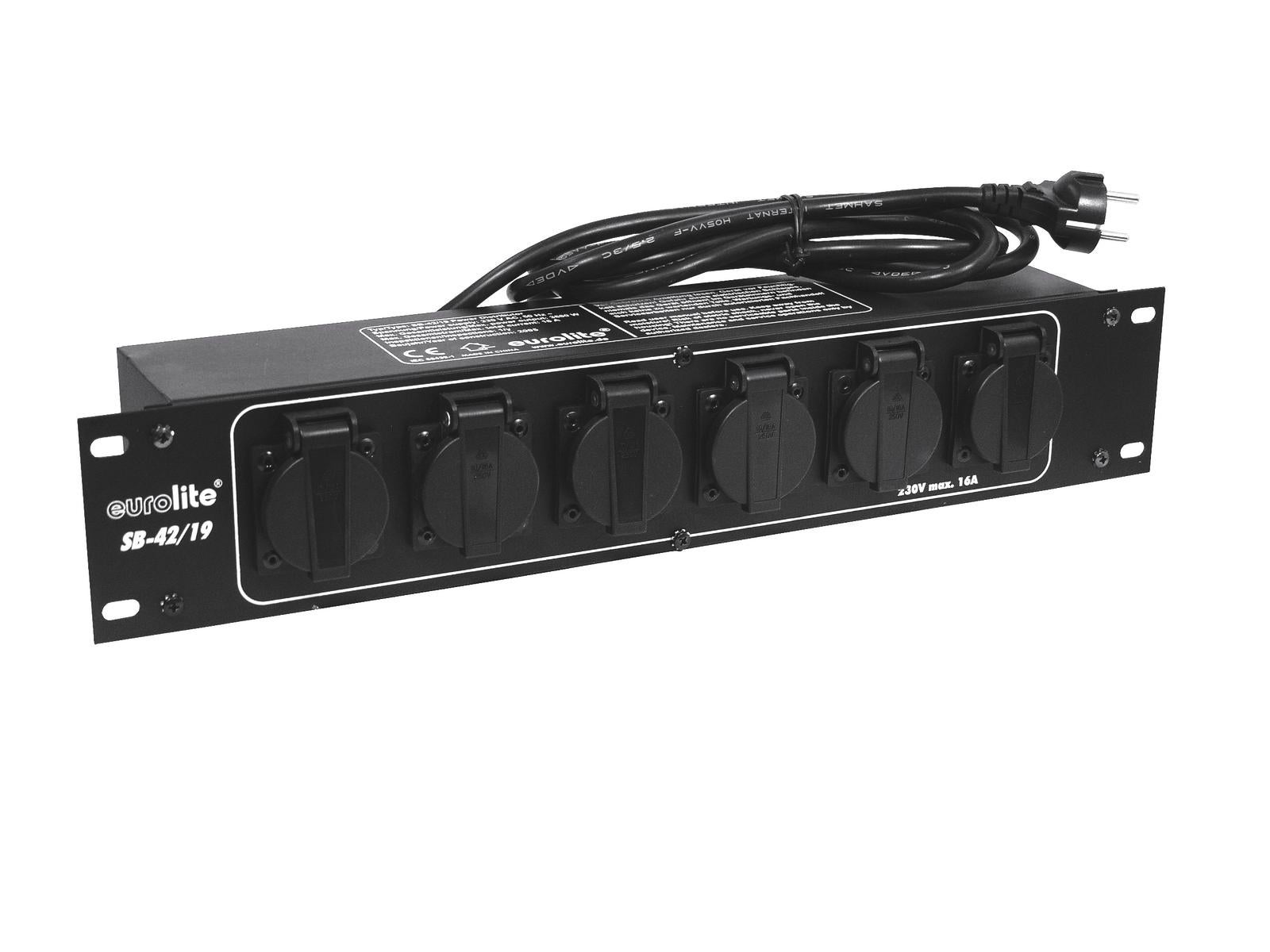 Rackpanel 19" SB-42/19 Power Distributor - Eurolite | Bellalite