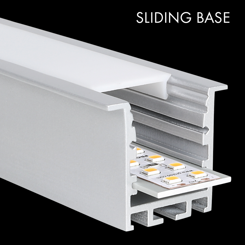 Aluminiumprofil M-Line Rec 24 ST, 2m - PROLED | Bellalite