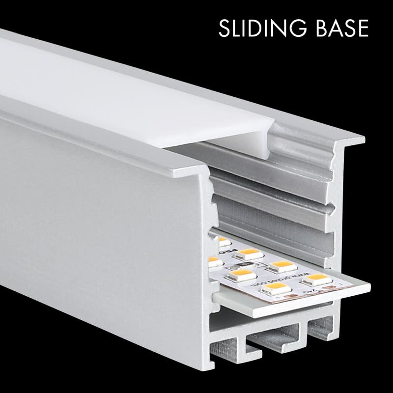 Aluminiumprofil M-Line Rec 24 ST, 2m - PROLED | Bellalite Aluminiumprofil M-Line Rec 24 ST, 2m - PROLED | Bellalite