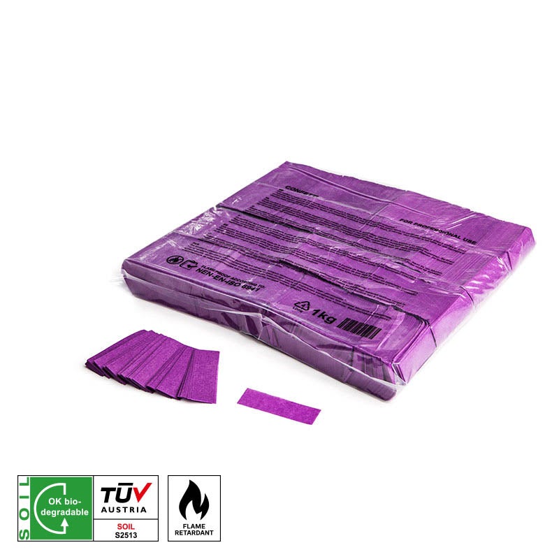 MAGICFX® Slowfall Confetti Rectangles 55 x 17mm Purple - MagicFX | Bellalite