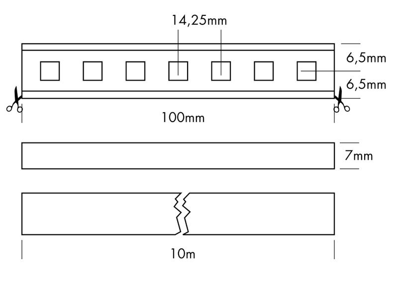 Flex Strip Extended 700 IP54, per meter - PROLED | Bellalite