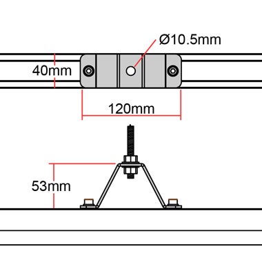 Doughty Rail - 50mm Top Hat  - Doughty | Bellalite