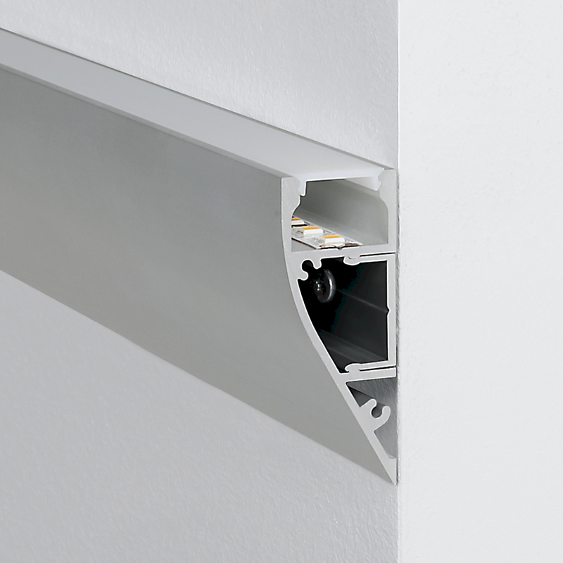 Aluminiumprofil S-Line Wall, 2m Vit - PROLED | Bellalite