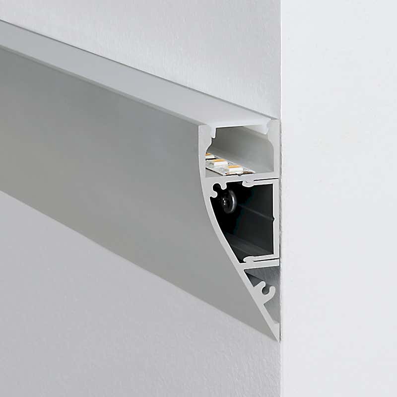 Aluminiumprofil S-Line Wall, 2m Vit - PROLED | Bellalite Aluminiumprofil S-Line Wall, 2m Vit - PROLED | Bellalite