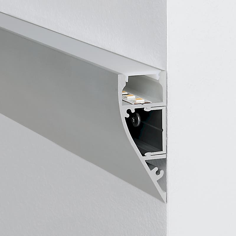 Aluminiumprofil S-Line Wall, 2m Vit - PROLED | Bellalite Aluminiumprofil S-Line Wall, 2m Vit - PROLED | Bellalite